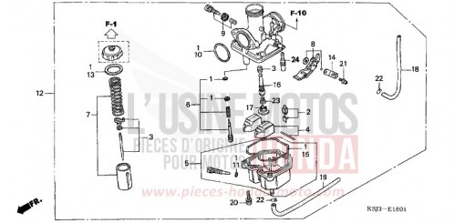 CARBURATEUR (CRF100F) CRF100F4 de 2004